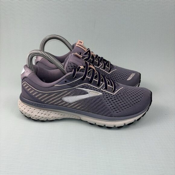 Brooks Ghost 12 Running Shoes Women's Size 6B 1203051B086 Granite Peacoat Peach - Picture 1 of 9